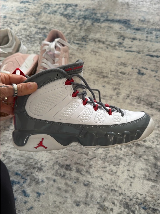 Jordan Other - Jordan Kids' White, Gray and Red High-Top Sneakers